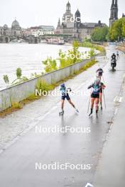 15.09.2024, Dresden, Germany (GER): Anna Andexer (AUT), Karoline Knotten (NOR), (l-r) - City Biathlon - Dresden (GER). www.nordicfocus.com. © Reichert/NordicFocus. Every downloaded picture is fee-liable.