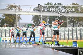 15.09.2024, Dresden, Germany (GER): Johannes Thingnes Boe (NOR), Philipp Nawrath (GER), (l-r) - City Biathlon - Dresden (GER). www.nordicfocus.com. © Reichert/NordicFocus. Every downloaded picture is fee-liable.