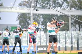 15.09.2024, Dresden, Germany (GER): Johannes Thingnes Boe (NOR), Philipp Nawrath (GER), (l-r) - City Biathlon - Dresden (GER). www.nordicfocus.com. © Reichert/NordicFocus. Every downloaded picture is fee-liable.