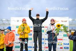 15.09.2024, Dresden, Germany (GER): Johanna Puff (GER), Lisa Vittozzi (ITA), Karoline Knotten (NOR), (l-r) - City Biathlon - Dresden (GER). www.nordicfocus.com. © Reichert/NordicFocus. Every downloaded picture is fee-liable.