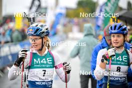 15.09.2024, Dresden, Germany (GER): Anna Gandler (AUT), Anna Andexer (AUT), (l-r) - City Biathlon - Dresden (GER). www.nordicfocus.com. © Reichert/NordicFocus. Every downloaded picture is fee-liable.