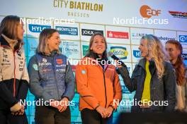 14.09.2024, Dresden, Germany (GER): Johanna Puff (GER), Franziska Preuss (GER), (l-r) - City Biathlon - Dresden (GER). www.nordicfocus.com. © Reichert/NordicFocus. Every downloaded picture is fee-liable.