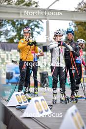 15.09.2024, Dresden, Germany (GER): Johanna Puff (GER), Marion Wiesensarter (GER), Franziska Preuss (GER), (l-r) - City Biathlon - Dresden (GER). www.nordicfocus.com. © Reichert/NordicFocus. Every downloaded picture is fee-liable.