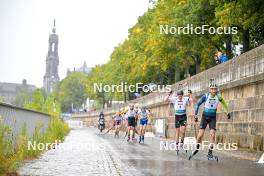 15.09.2024, Dresden, Germany (GER): Roman Rees (GER), Jakov Fak (SLO), (l-r) - City Biathlon - Dresden (GER). www.nordicfocus.com. © Reichert/NordicFocus. Every downloaded picture is fee-liable.