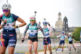 15.09.2024, Dresden, Germany (GER): Paulina Fialkova (SVK), Anna Gandler (AUT), (l-r) - City Biathlon - Dresden (GER). www.nordicfocus.com. © Reichert/NordicFocus. Every downloaded picture is fee-liable.