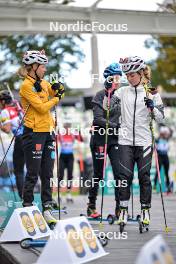 15.09.2024, Dresden, Germany (GER): Johanna Puff (GER), Marion Wiesensarter (GER), Franziska Preuss (GER), (l-r) - City Biathlon - Dresden (GER). www.nordicfocus.com. © Reichert/NordicFocus. Every downloaded picture is fee-liable.