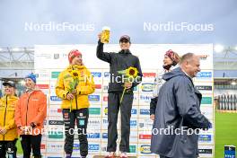 15.09.2024, Dresden, Germany (GER): Johanna Puff (GER), Lisa Vittozzi (ITA), Karoline Knotten (NOR), (l-r) - City Biathlon - Dresden (GER). www.nordicfocus.com. © Reichert/NordicFocus. Every downloaded picture is fee-liable.