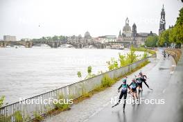 15.09.2024, Dresden, Germany (GER): Franziska Preuss (GER), Marion Wiesensarter (GER), Paulina Fialkova (SVK), (l-r) - City Biathlon - Dresden (GER). www.nordicfocus.com. © Reichert/NordicFocus. Every downloaded picture is fee-liable.