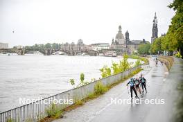 15.09.2024, Dresden, Germany (GER): Franziska Preuss (GER), Marion Wiesensarter (GER), Paulina Fialkova (SVK), (l-r) - City Biathlon - Dresden (GER). www.nordicfocus.com. © Reichert/NordicFocus. Every downloaded picture is fee-liable.