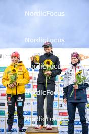 15.09.2024, Dresden, Germany (GER): Johanna Puff (GER), Lisa Vittozzi (ITA), Karoline Knotten (NOR), (l-r) - City Biathlon - Dresden (GER). www.nordicfocus.com. © Reichert/NordicFocus. Every downloaded picture is fee-liable.