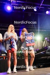 30.08.2024, Annecy, France (FRA): Anna Gandler (AUT), Lena Haecki-Gross (SUI), (l-r) - Martin Fourcade Nordic Festival Biathlon, Annecy (FRA). www.nordicfocus.com. © Manzoni/NordicFocus. Every downloaded picture is fee-liable.