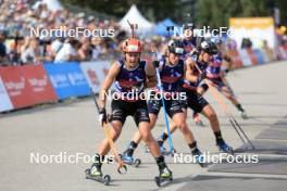 31.08.2024, Annecy, France (FRA): Justine Braisaz-Bouchet (FRA), Sophie Chauveau (FRA), (l-r) - Martin Fourcade Nordic Festival Biathlon, Annecy (FRA). www.nordicfocus.com. © Manzoni/NordicFocus. Every downloaded picture is fee-liable.