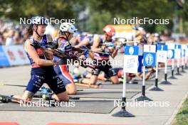 31.08.2024, Annecy, France (FRA): Lou Jeanmonnot (FRA) - Martin Fourcade Nordic Festival Biathlon, Annecy (FRA). www.nordicfocus.com. © Manzoni/NordicFocus. Every downloaded picture is fee-liable.