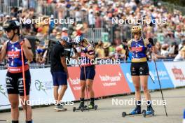 31.08.2024, Annecy, France (FRA): Anna Gandler (AUT), Vanessa Voigt (GER), (l-r) - Martin Fourcade Nordic Festival Biathlon, Annecy (FRA). www.nordicfocus.com. © Manzoni/NordicFocus. Every downloaded picture is fee-liable.