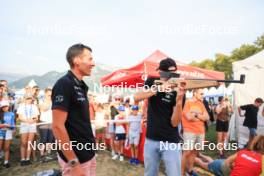 30.08.2024, Annecy, France (FRA): Quentin Fillon Maillet (FRA), Emilien Jacquelin (FRA), (l-r) - Martin Fourcade Nordic Festival Biathlon, Annecy (FRA). www.nordicfocus.com. © Manzoni/NordicFocus. Every downloaded picture is fee-liable.