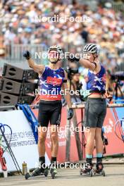 31.08.2024, Annecy, France (FRA): Jakov Fak (SLO), Filip Fjeld Andersen (NOR), (l-r) - Martin Fourcade Nordic Festival Biathlon, Annecy (FRA). www.nordicfocus.com. © Manzoni/NordicFocus. Every downloaded picture is fee-liable.