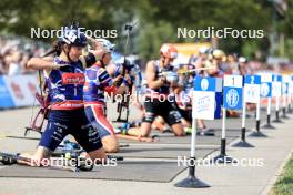 31.08.2024, Annecy, France (FRA): Lou Jeanmonnot (FRA) - Martin Fourcade Nordic Festival Biathlon, Annecy (FRA). www.nordicfocus.com. © Manzoni/NordicFocus. Every downloaded picture is fee-liable.