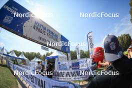 30.08.2024, Annecy, France (FRA): Event Feature: Entrance gate - Martin Fourcade Nordic Festival Biathlon, Annecy (FRA). www.nordicfocus.com. © Manzoni/NordicFocus. Every downloaded picture is fee-liable.