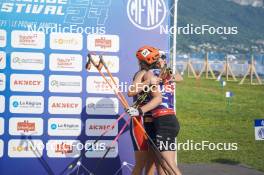 31.08.2024, Annecy, France (FRA): Ingrid Landmark Tandrevold (NOR), Justine Braisaz-Bouchet (FRA), (l-r)  - Martin Fourcade Nordic Festival Biathlon, Annecy (FRA). www.nordicfocus.com. © Thibaut/NordicFocus. Every downloaded picture is fee-liable.