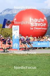 31.08.2024, Annecy, France (FRA): Filip Fjeld Andersen (NOR), Eric Perrot (FRA), (l-r) - Martin Fourcade Nordic Festival Biathlon, Annecy (FRA). www.nordicfocus.com. © Manzoni/NordicFocus. Every downloaded picture is fee-liable.