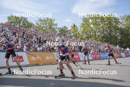 31.08.2024, Annecy, France (FRA): Filip Fjeld Andersen (NOR), Michal Krcmar (CZE), (l-r)  - Martin Fourcade Nordic Festival Biathlon, Annecy (FRA). www.nordicfocus.com. © Thibaut/NordicFocus. Every downloaded picture is fee-liable.