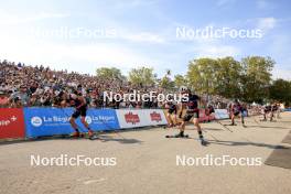 31.08.2024, Annecy, France (FRA): Emilien Jacquelin (FRA), Johannes Kuehn (GER), Eric Perrot (FRA), Quentin Fillon Maillet (FRA), (l-r) - Martin Fourcade Nordic Festival Biathlon, Annecy (FRA). www.nordicfocus.com. © Manzoni/NordicFocus. Every downloaded picture is fee-liable.