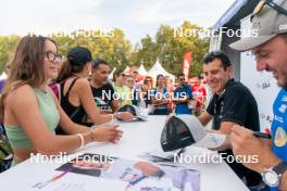 30.08.2024, Annecy, France (FRA): Quentin Fillon Maillet (FRA), Nils Alegre (FRA) - Martin Fourcade Nordic Festival Biathlon, Annecy (FRA). www.nordicfocus.com. © Thibaut/NordicFocus. Every downloaded picture is fee-liable.