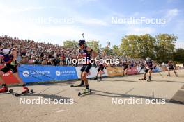 31.08.2024, Annecy, France (FRA): Quentin Fillon Maillet (FRA) - Martin Fourcade Nordic Festival Biathlon, Annecy (FRA). www.nordicfocus.com. © Manzoni/NordicFocus. Every downloaded picture is fee-liable.