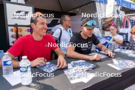 31.08.2024, Annecy, France (FRA): Quentin Fillon Maillet (FRA), Emilien Jacquelin (FRA), (l-r) - Martin Fourcade Nordic Festival Biathlon, Annecy (FRA). www.nordicfocus.com. © Thibaut/NordicFocus. Every downloaded picture is fee-liable.