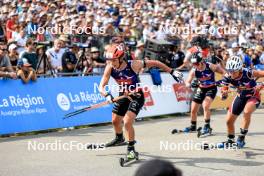 31.08.2024, Annecy, France (FRA): Justine Braisaz-Bouchet (FRA), Ingrid Landmark Tandrevold (NOR), (l-r) - Martin Fourcade Nordic Festival Biathlon, Annecy (FRA). www.nordicfocus.com. © Manzoni/NordicFocus. Every downloaded picture is fee-liable.