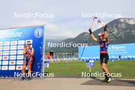 31.08.2024, Annecy, France (FRA): Ingrid Landmark Tandrevold (NOR), Justine Braisaz-Bouchet (FRA), (l-r) - Martin Fourcade Nordic Festival Biathlon, Annecy (FRA). www.nordicfocus.com. © Manzoni/NordicFocus. Every downloaded picture is fee-liable.