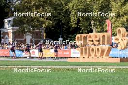 31.08.2024, Annecy, France (FRA): Johannes Kuehn (GER), Eric Perrot (FRA), Filip Fjeld Andersen (NOR), Quentin Fillon Maillet (FRA), (l-r) - Martin Fourcade Nordic Festival Biathlon, Annecy (FRA). www.nordicfocus.com. © Manzoni/NordicFocus. Every downloaded picture is fee-liable.