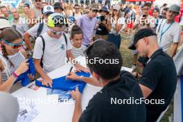 30.08.2024, Annecy, France (FRA): Quentin Fillon Maillet (FRA), Emilien Jacquelin (FRA), (l-r)  - Martin Fourcade Nordic Festival Biathlon, Annecy (FRA). www.nordicfocus.com. © Thibaut/NordicFocus. Every downloaded picture is fee-liable.