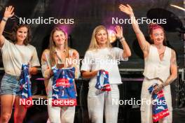 30.08.2024, Annecy, France (FRA): Julia Simon (FRA), Justine Braisaz-Bouchet (FRA), Ingrid Landmark Tandrevold (NOR), Lou Jeanmonnot (FRA), (l-r)  - Martin Fourcade Nordic Festival Biathlon, Annecy (FRA). www.nordicfocus.com. © Thibaut/NordicFocus. Every downloaded picture is fee-liable.