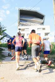 31.08.2024, Annecy, France (FRA): Anna Gandler (AUT), Emilien Claude (FRA), (l-r) - Martin Fourcade Nordic Festival Biathlon, Annecy (FRA). www.nordicfocus.com. © Manzoni/NordicFocus. Every downloaded picture is fee-liable.