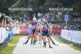 31.08.2024, Annecy, France (FRA): Lou Jeanmonnot (FRA) - Martin Fourcade Nordic Festival Biathlon, Annecy (FRA). www.nordicfocus.com. © Thibaut/NordicFocus. Every downloaded picture is fee-liable.