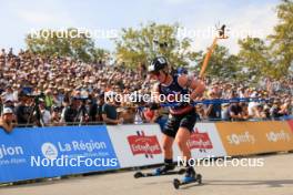 31.08.2024, Annecy, France (FRA): Sophie Chauveau (FRA) - Martin Fourcade Nordic Festival Biathlon, Annecy (FRA). www.nordicfocus.com. © Manzoni/NordicFocus. Every downloaded picture is fee-liable.