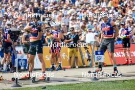 31.08.2024, Annecy, France (FRA): Emilien Jacquelin (FRA), Filip Fjeld Andersen (NOR), (l-r) - Martin Fourcade Nordic Festival Biathlon, Annecy (FRA). www.nordicfocus.com. © Manzoni/NordicFocus. Every downloaded picture is fee-liable.