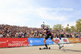 31.08.2024, Annecy, France (FRA): Lou Jeanmonnot (FRA) - Martin Fourcade Nordic Festival Biathlon, Annecy (FRA). www.nordicfocus.com. © Manzoni/NordicFocus. Every downloaded picture is fee-liable.