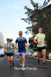 31.08.2024, Annecy, France (FRA): Lena Haecki-Gross (SUI), Sebastian Stalder (SUI), Marco Gross, (l-r) - Martin Fourcade Nordic Festival Biathlon, Annecy (FRA). www.nordicfocus.com. © Manzoni/NordicFocus. Every downloaded picture is fee-liable.