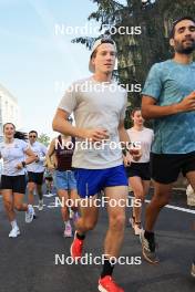 31.08.2024, Annecy, France (FRA): James Clugnet (GBR), Martin Fourcade (FRA), (l-r) - Martin Fourcade Nordic Festival Biathlon, Annecy (FRA). www.nordicfocus.com. © Manzoni/NordicFocus. Every downloaded picture is fee-liable.