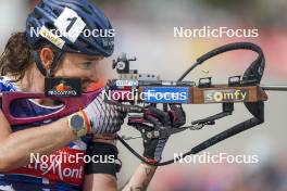 31.08.2024, Annecy, France (FRA): Lou Jeanmonnot (FRA) - Martin Fourcade Nordic Festival Biathlon, Annecy (FRA). www.nordicfocus.com. © Thibaut/NordicFocus. Every downloaded picture is fee-liable.