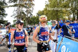 31.08.2024, Annecy, France (FRA): Sophie Chauveau (FRA), Vanessa Voigt (GER), (l-r) - Martin Fourcade Nordic Festival Biathlon, Annecy (FRA). www.nordicfocus.com. © Manzoni/NordicFocus. Every downloaded picture is fee-liable.