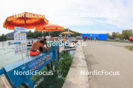 30.08.2024, Annecy, France (FRA): Event Feature: View from the promenade to the shootin range - Martin Fourcade Nordic Festival Biathlon, Annecy (FRA). www.nordicfocus.com. © Manzoni/NordicFocus. Every downloaded picture is fee-liable.