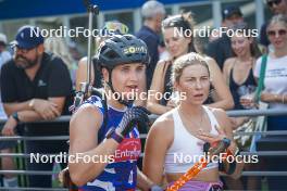 31.08.2024, Annecy, France (FRA): Julia Simon (FRA), Ingrid Landmark Tandrevold (NOR), (l-r)  - Martin Fourcade Nordic Festival Biathlon, Annecy (FRA). www.nordicfocus.com. © Thibaut/NordicFocus. Every downloaded picture is fee-liable.