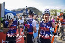 31.08.2024, Annecy, France (FRA): Eric Perrot (FRA), Quentin Fillon Maillet (FRA), (l-r)  - Martin Fourcade Nordic Festival Biathlon, Annecy (FRA). www.nordicfocus.com. © Thibaut/NordicFocus. Every downloaded picture is fee-liable.