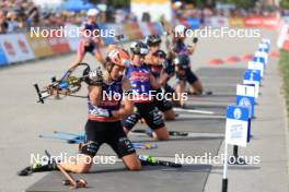 31.08.2024, Annecy, France (FRA): Justine Braisaz-Bouchet (FRA), Sophie Chauveau (FRA), (l-r) - Martin Fourcade Nordic Festival Biathlon, Annecy (FRA). www.nordicfocus.com. © Manzoni/NordicFocus. Every downloaded picture is fee-liable.