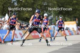 31.08.2024, Annecy, France (FRA): Tuuli Tomingas (EST), Lou Jeanmonnot (FRA), Ingrid Landmark Tandrevold (NOR), Sophie Chauveau (FRA), (l-r) - Martin Fourcade Nordic Festival Biathlon, Annecy (FRA). www.nordicfocus.com. © Manzoni/NordicFocus. Every downloaded picture is fee-liable.