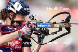 31.08.2024, Annecy, France (FRA): Lou Jeanmonnot (FRA) - Martin Fourcade Nordic Festival Biathlon, Annecy (FRA). www.nordicfocus.com. © Manzoni/NordicFocus. Every downloaded picture is fee-liable.