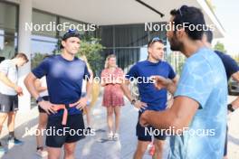 31.08.2024, Annecy, France (FRA): Fabien Claude (FRA), Martin Fourcade (FRA), (l-r) - Martin Fourcade Nordic Festival Biathlon, Annecy (FRA). www.nordicfocus.com. © Manzoni/NordicFocus. Every downloaded picture is fee-liable.